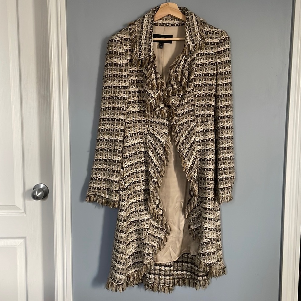 Tweeds pattern long Jacket coat